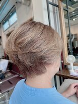 ルーファス 恵比寿 渋谷(Ruufus)&nbsp;ベージュショートボブ/恵比寿渋谷/白髪ぼかしハイライト2508