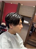 メンズカットセンターパートマッシュショートスタイル20代30代