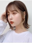 Say.切りっぱなしボブインナーカラーヘーゼルグレージュ韓国風