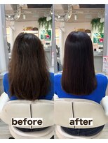 シゲ 自由が丘店(SHIGE) 乾かすだけでまとまる地毛風髪質改善ストレート40代50代縮毛矯正