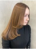 レイヤーカット｜シアーベージュ