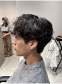 フェザー/サーフカール/センターパート/波巻きツイスパ
