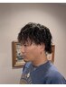 似合わせメンズカット＋デザインパーマ＋ブリーチハイライト(白髪ぼかしも可)