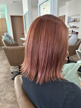 ヘアーディア みどり店(Hair...DiA) 切りっぱなしピンクベージュ