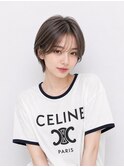 韓国ショート×グレージュ｜顔まわり小顔ショート