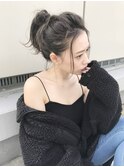 ラフなポニーテール×二次会パーティアレンジ