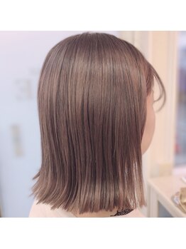 ヘアーメイクギゼ 五所川原店(hair make GIZE)の写真/低ダメージのオーガニックカラーで、あっという間に柔らかく艶やかな仕上がりに※ヘナの取扱はございません