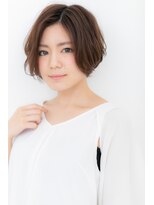 カバーヘア ブリス 川口(COVER HAIR bliss)&nbsp;ココアベージュメッシュカラー小顔ボブルフY川口30代40代50代