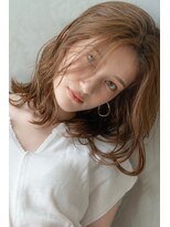 マロンベージュ/イルミナカラー/大人かわいい/くびれミディ