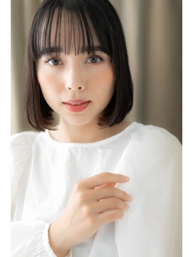 カバーヘア ブリス 川口(COVER HAIR bliss) シースルーバング前下がり切りっぱなしボブZ川口20代30代40代