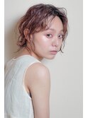 デザインカラー×レイヤーカット×ウェットヘアオリーブベージュ
