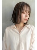 大人可愛い前髪/ミディアム/ボブ/20代30代/原宿/表参道