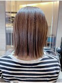 ナチュラルストレート×ボブ
