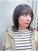 ハイライトカラー☆グレージュ☆外ハネボブ☆白髪ぼかし