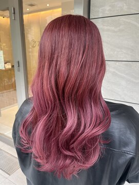 ジーナ 流山おおたかの森(Zina) チェリーピンク×艶カラー【Zina　大越香苗】