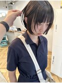 大人可愛いパタンとボブ重めボブ切りっぱなしボブ