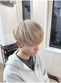 ブロンドマッシュ【メンズカット/韓国/ベージュ】