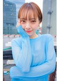 プチショート＃くびれヘアアプリコットオレンジハイライトカラー
