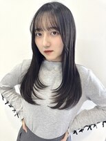 ティーヘア(t.hair)&nbsp;韓国風小顔レイヤーカット/シースルーバング/アッシュベージュ