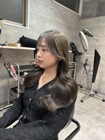 アクション 心斎橋店(ACTION)&nbsp;20代30代レイヤーカット　オリーブグレージュ　ブリーチ無し