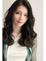 プレフル(playfull)&nbsp;30代40代ダークアッシュ黒髪ボブウルフカットメルティ―カラー