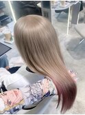《RIHO》ミルクティーグレージュ×ピンクラベンダー