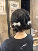 ツインお団子アレンジ/ヘアセット