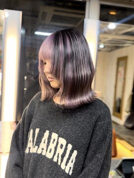 ソル(S.O.L) 淡いピンク紫のアンブレラカラー