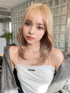 サンクマーケット 渋谷(cinq MARKET) 渋谷ブリーチカラーハイトーンカラーミルクティーベージュ30代