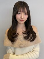 ソラ 広尾店(SORA)&nbsp;ロングレイヤー/グレージュ/顔周りカット