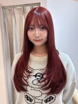 ユアーズヘア 日吉店(youres hair) ブリーチなしで作るチェリーレッド