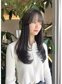 レイヤーカットオリーブグレージュダブルカラー