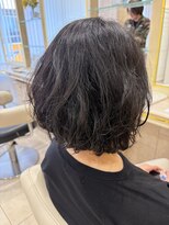 アッシュ 仙川店(Ash) 30代40代50代簡単スタイリングくせ毛活かし丸みショートボブ