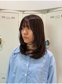 レイヤーカット/ピンクブラウン
