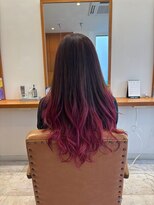 リアン 大森店(Rian)&nbsp;ピンクデザインカラー×20代ツヤロングスタイル