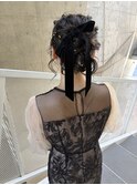 秋のお呼ばれヘア◎艶髪シニヨン×編み込みアレンジゆるふわ