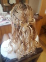 エクステンション クーチャー(Extention Cu'cha) あみこみリボン ハーフアップ