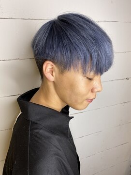 韓国風マッシュ ブルーシルバー L ヘアーサロン 美髪のヘアカタログ ホットペッパービューティー
