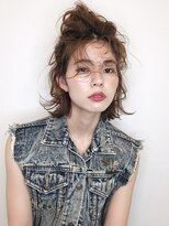 アイティー バイ アルバム 中野店(IT by ALBUM)&nbsp;お団子アレンジ_ネイビーカラーフレンチボブ_35882