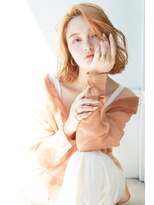 イリ(iri) 〈iri〉ブリーチ/オレンジブラウン/ハイトーンカラー/ボブ