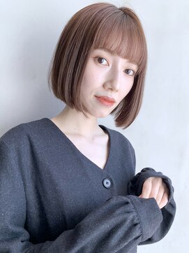 アイティーバイアルバム 藤沢店(IT by ALBUM) ストレートスタイル_カーキグレージュマッシュショート_8325