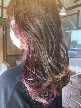 リミックス 南国店(remix) ベージュ×ラズベリーインナーカラー