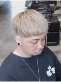 メンズカット/ダブルカラー/ホワイトカラー/クロップスタイル