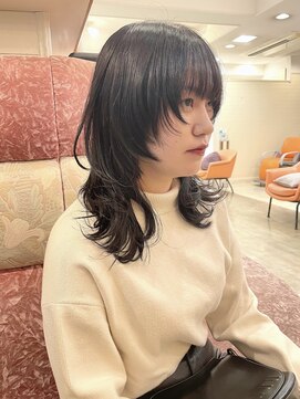 モリオ フロム ロンドン 大宮2号店(morio from London) 【morio大宮2号】黒髪×ミディアムウルフ/高椋