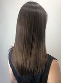 大人かわいい前髪セシルカットココアブラウンフリンジウェーブ