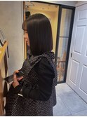 髪質改善 ナチュラルブラックロングボブ/伏見/丸の内/名古屋