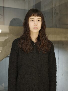 ネロ ヘアアンドライフストア 渋谷(NERO HAIR AND LIFESTORE) 【田中結】ロング オン眉 クリープパーマ ニュアンスパーマ