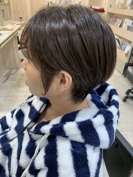 アッシュ 仙川店(Ash) 50代　丸みショート　白髪ぼかし　イルミナカラー　ショートボブ