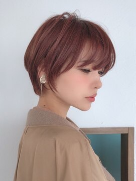 ヘアメイク アージュ 天神西通り店(HAIR MAKE age) ボブレイヤー レッドブラウン ショートボブ