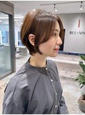 大人ショートショートボブショートベージュカラー名古屋ショート